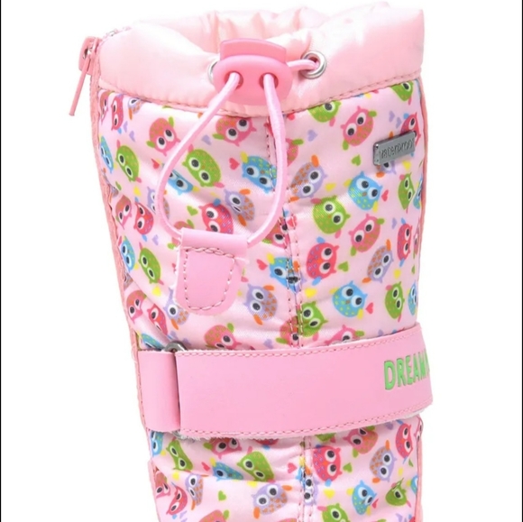 Dream Paris Kid Girls Mid Calf Watereproof Winter Snow Boots Kamick Color Pink - Picture 5 of 7